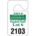 Standard Hang Tag Parking Permit (.015" White Polyethylene)